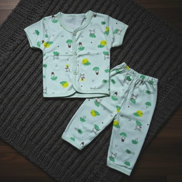 Baby Sleep Suit With Unisex Prints For New Born D6