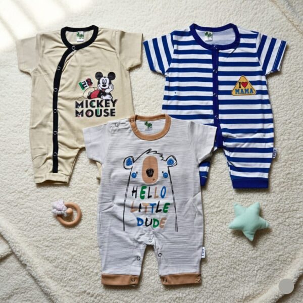Pack of 3 Baby Body Suits Unisex 0 - 3 Months