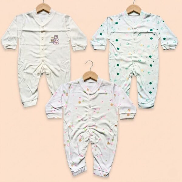 Pack of 3 Baby Body Suits Without Socks 6 to 9 months